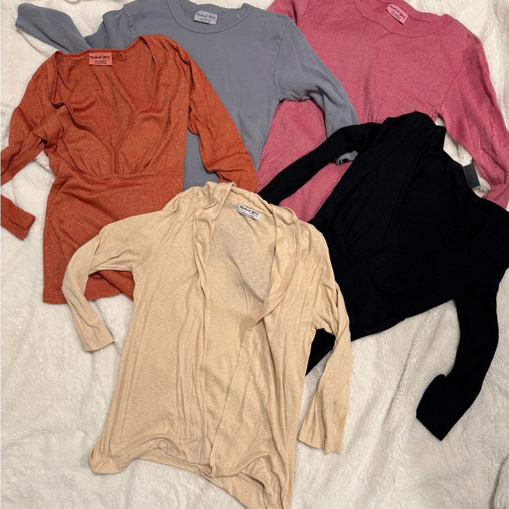 Michael Stars Women's Sweater Collection - Black, Cream, Orange, Pink, Gray